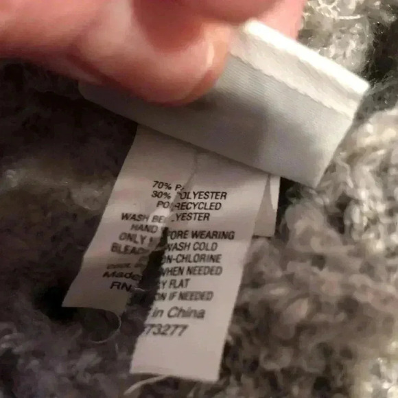 Sonoma ‘Goods for life’ boucle turtleneck poncho sweater gray. One size - Picture 8 of 9